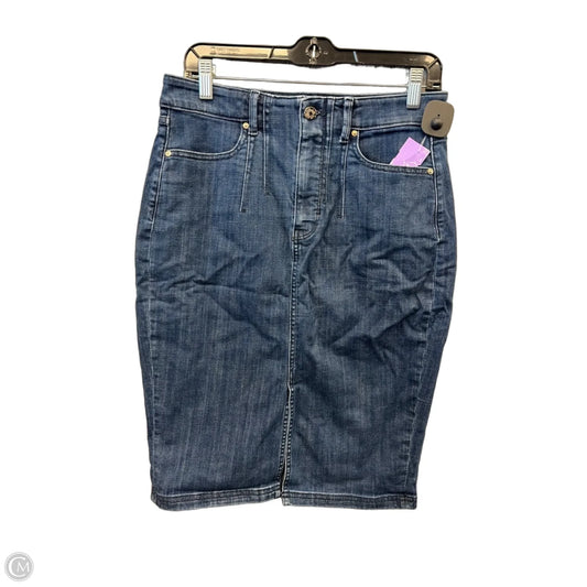 Skirt Midi By White House Black Market In Blue Denim, Size: 8
