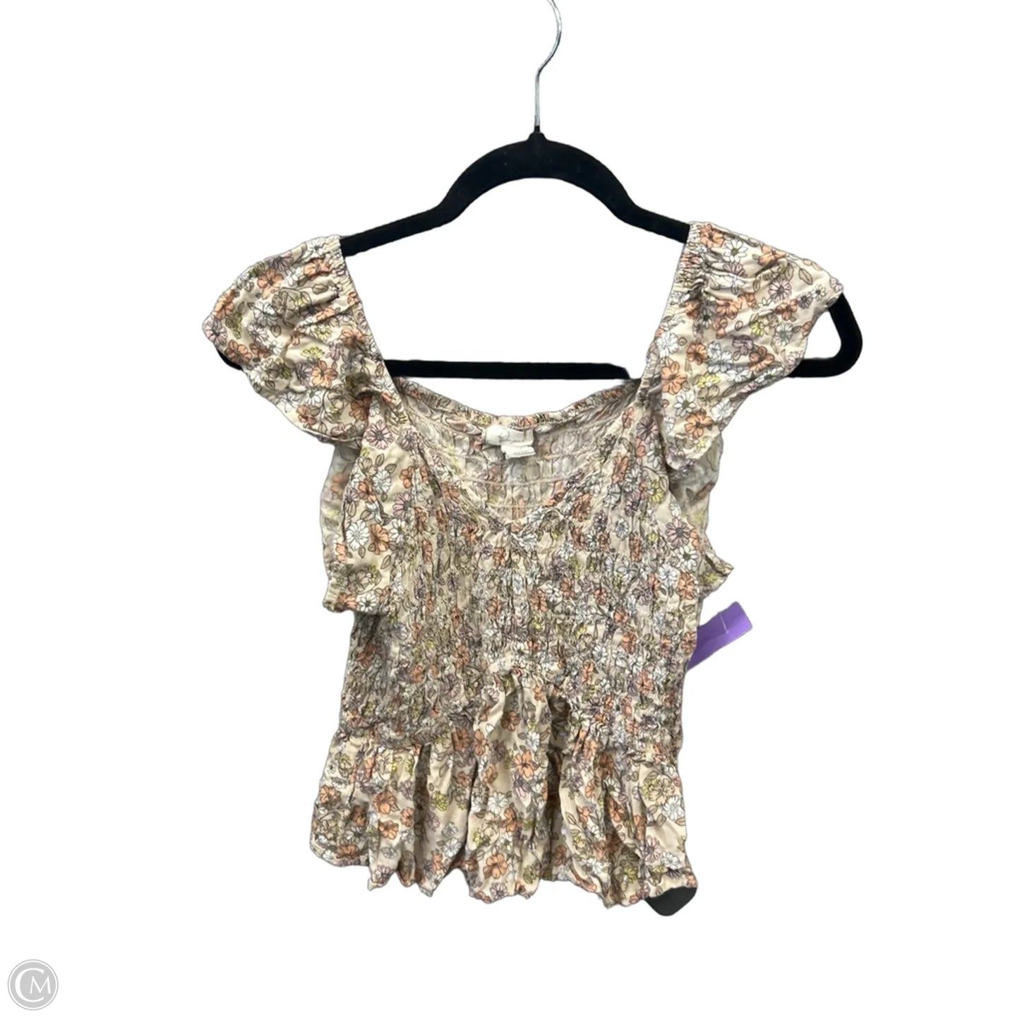 Blouse Short Sleeve By Japna In Floral Print, Size: S