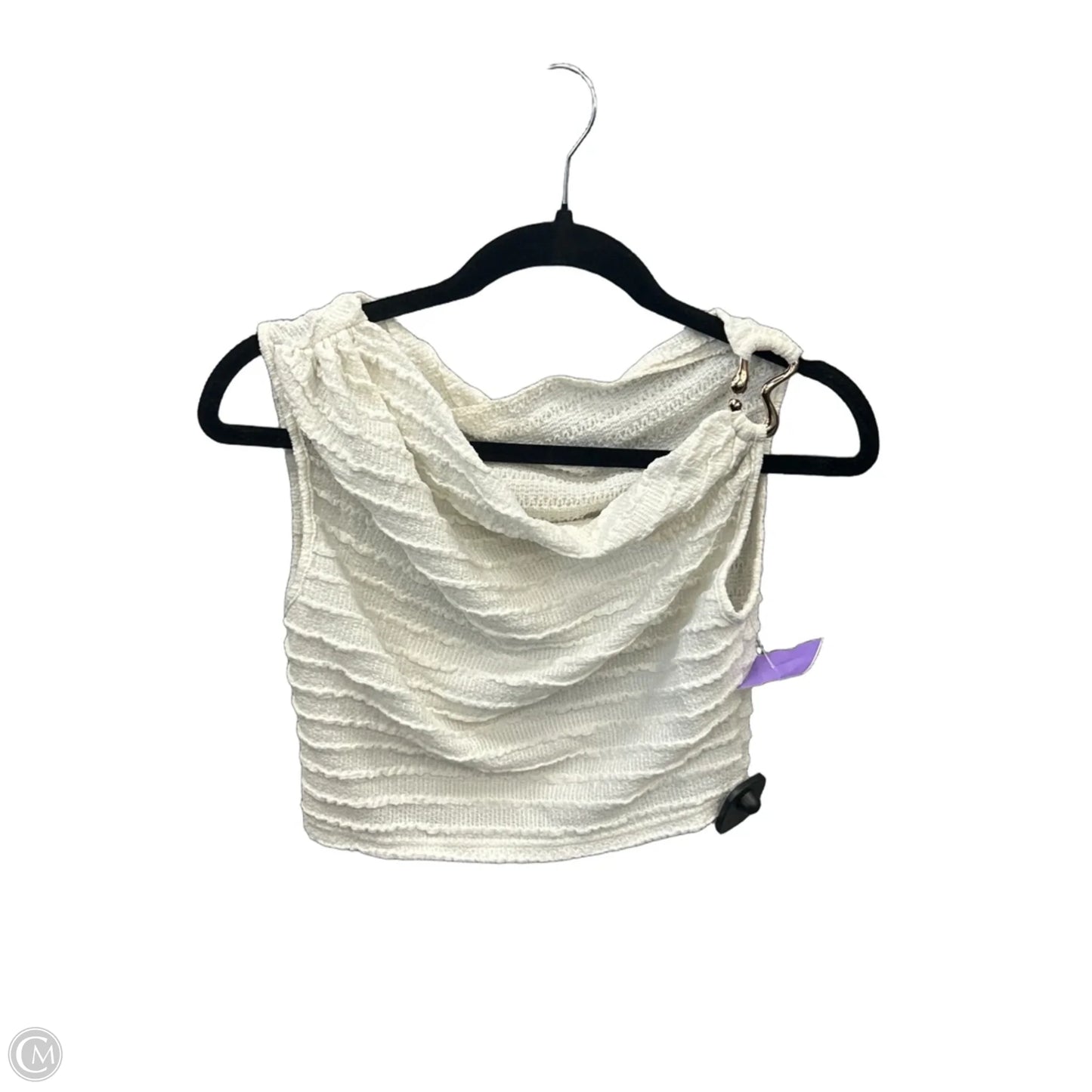 Top Sleeveless By Shein In Cream, Size: M