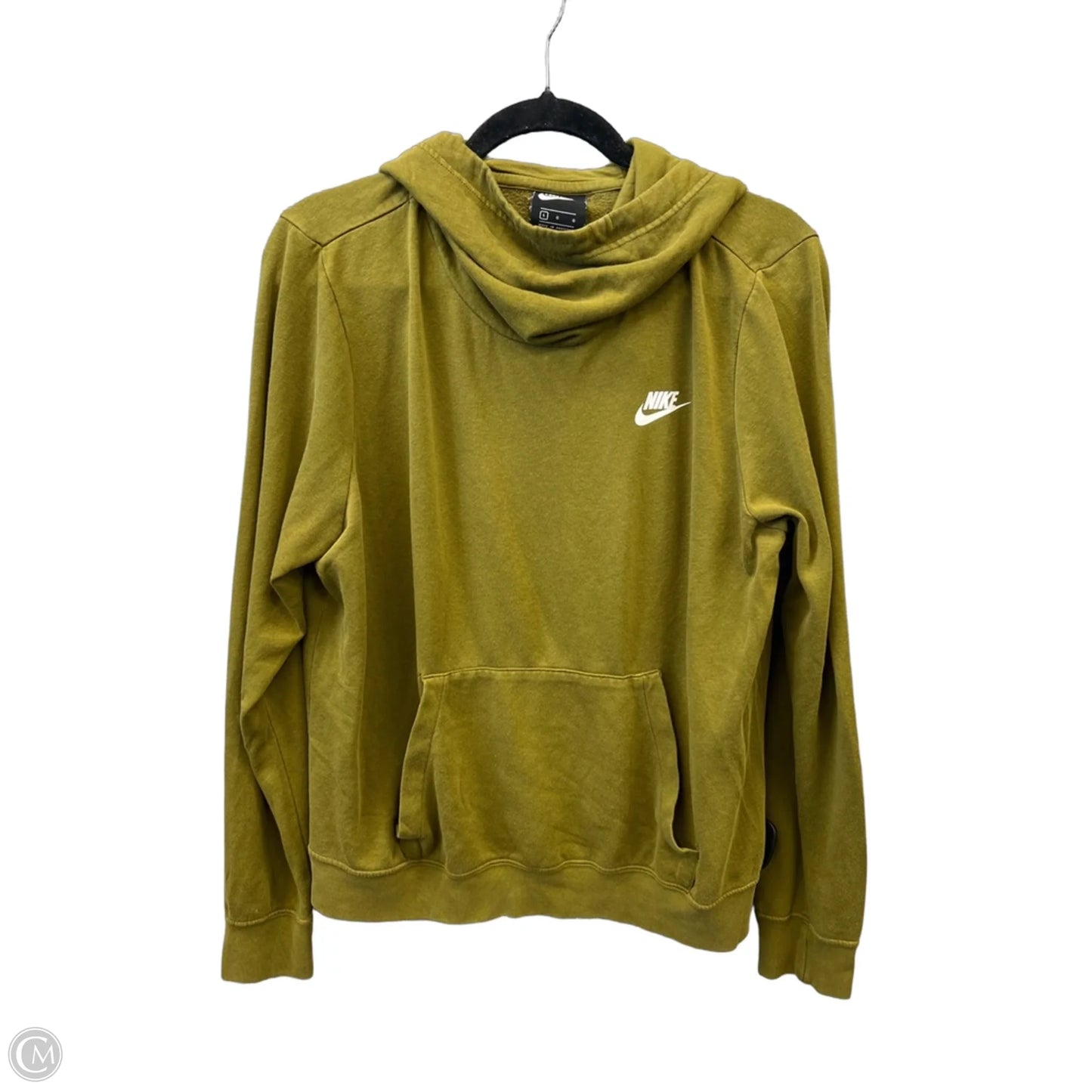 Athletic Top Long Sleeve Hoodie By Nike Apparel In Green, Size: L