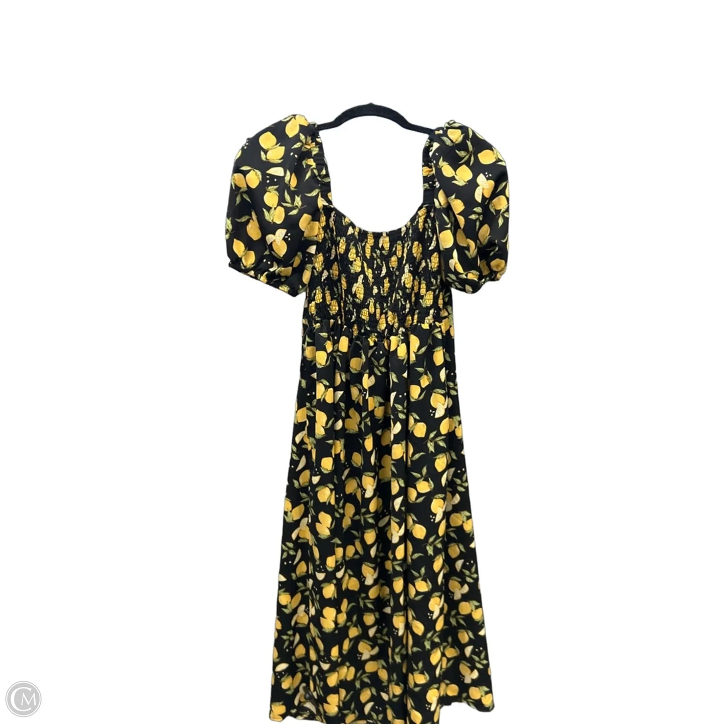Dress Casual Midi By Cider In Black & Yellow, Size: Xl