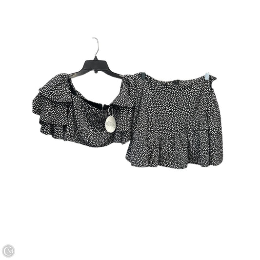 Skirt Set 2pc By Boohoo Boutique In Black & White, Size: M