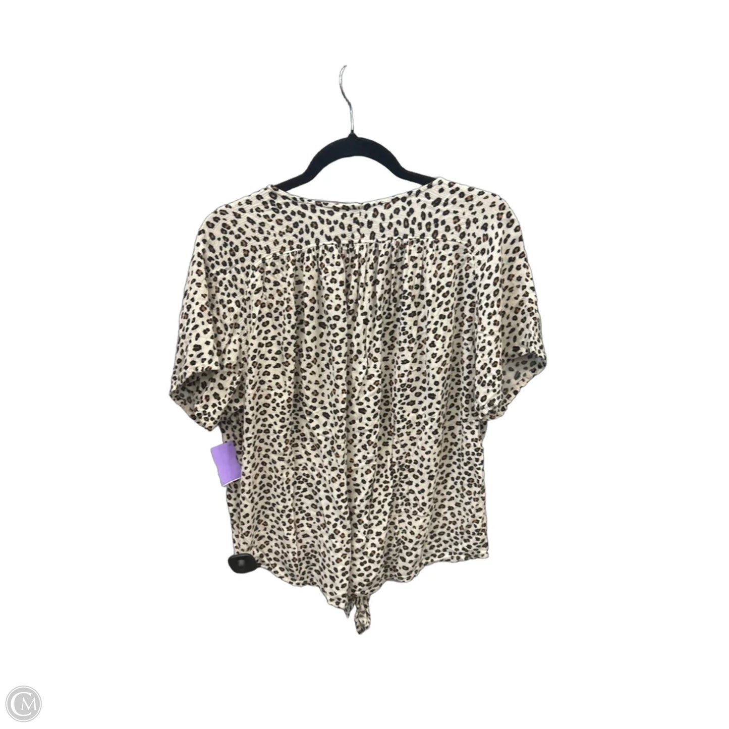 Top Short Sleeve By Daytrip In Animal Print, Size: Xs
