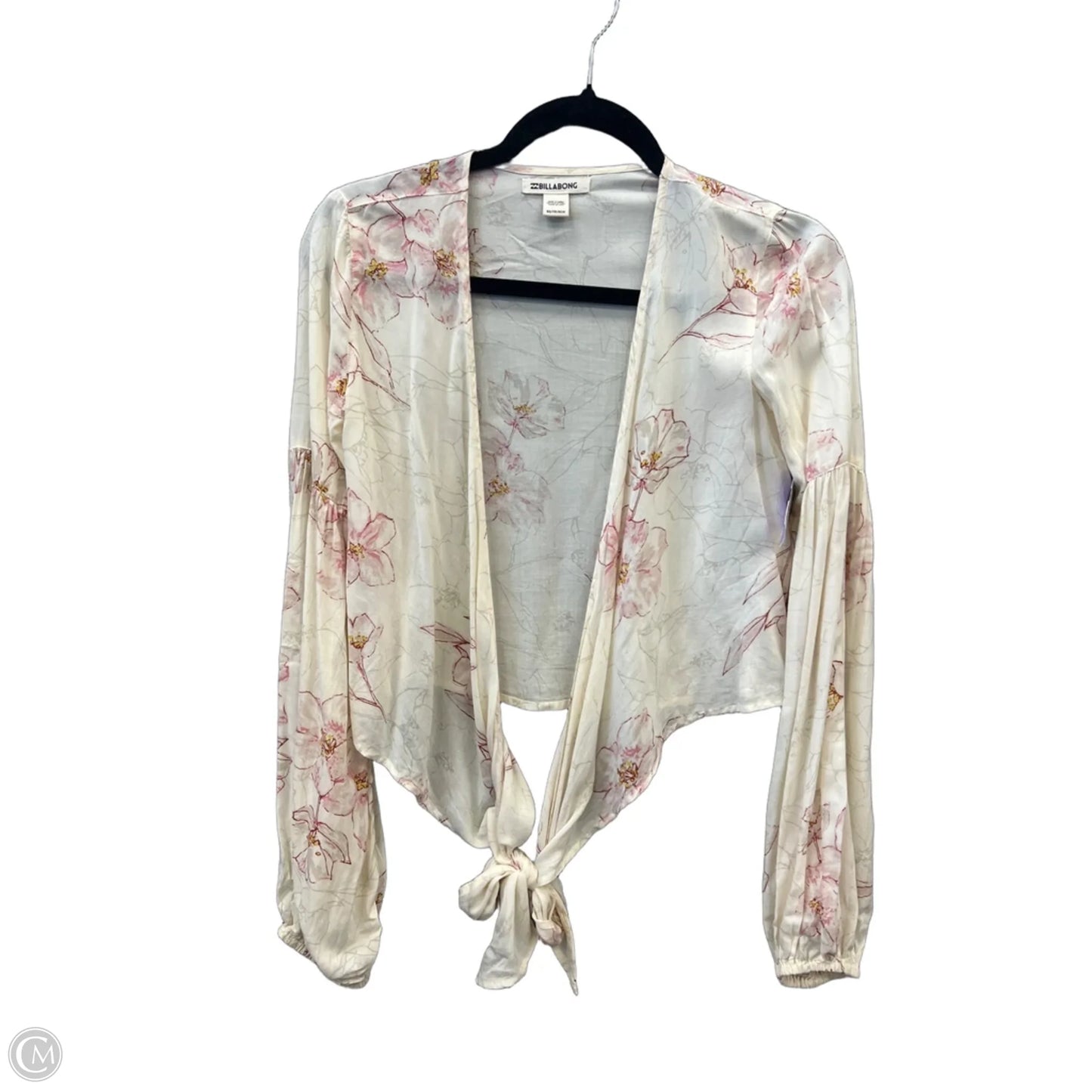 Top Long Sleeve By Billabong In Cream, Size: Xs