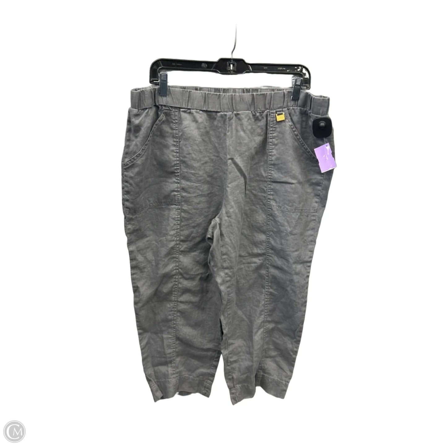 Capris By Ellen Tracy In Grey, Size: 14