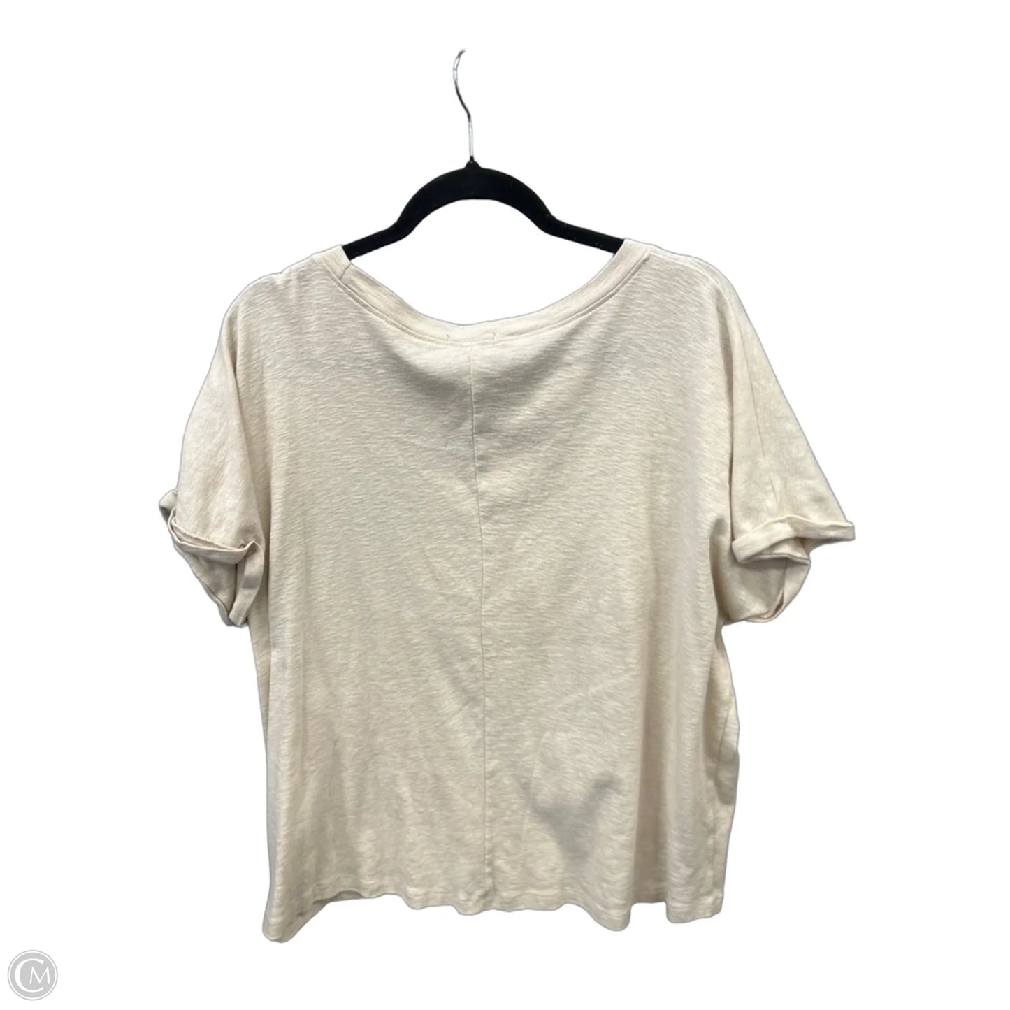 Top Short Sleeve By Falls Creek In Cream, Size: Xl