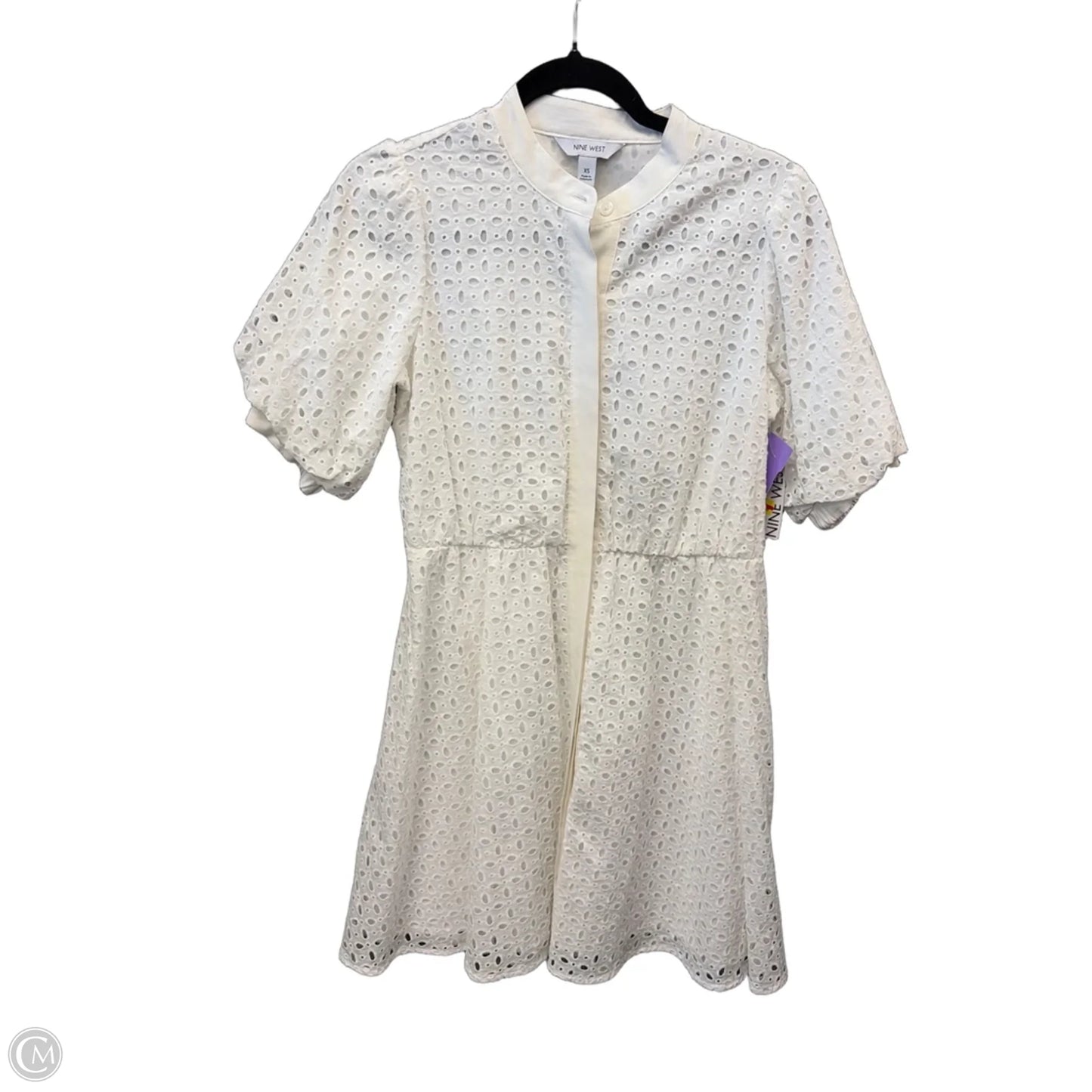 Dress Casual Midi By Nine West Apparel In White, Size: Xs