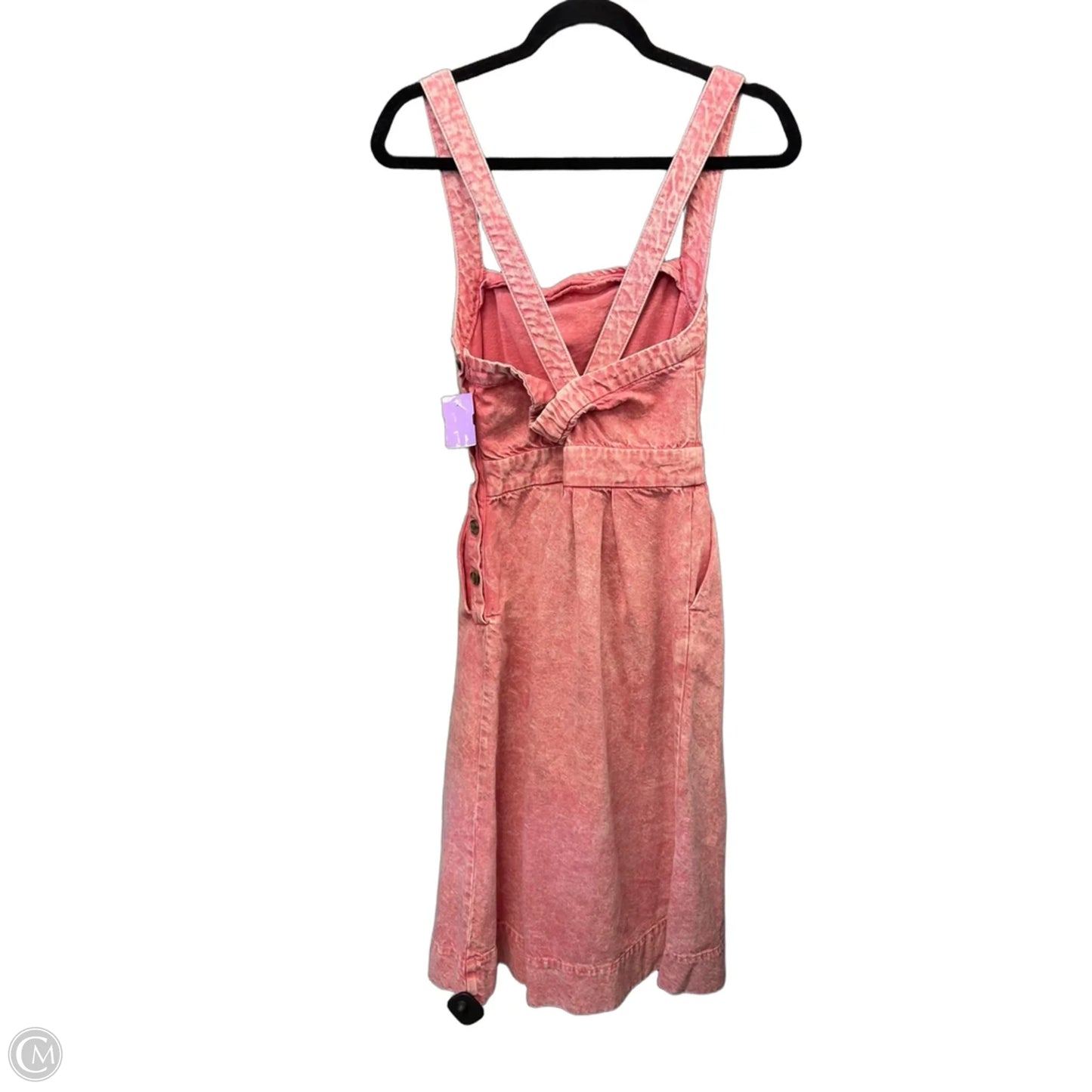 Dress Casual Midi By Gap In Pink Denim, Size: S