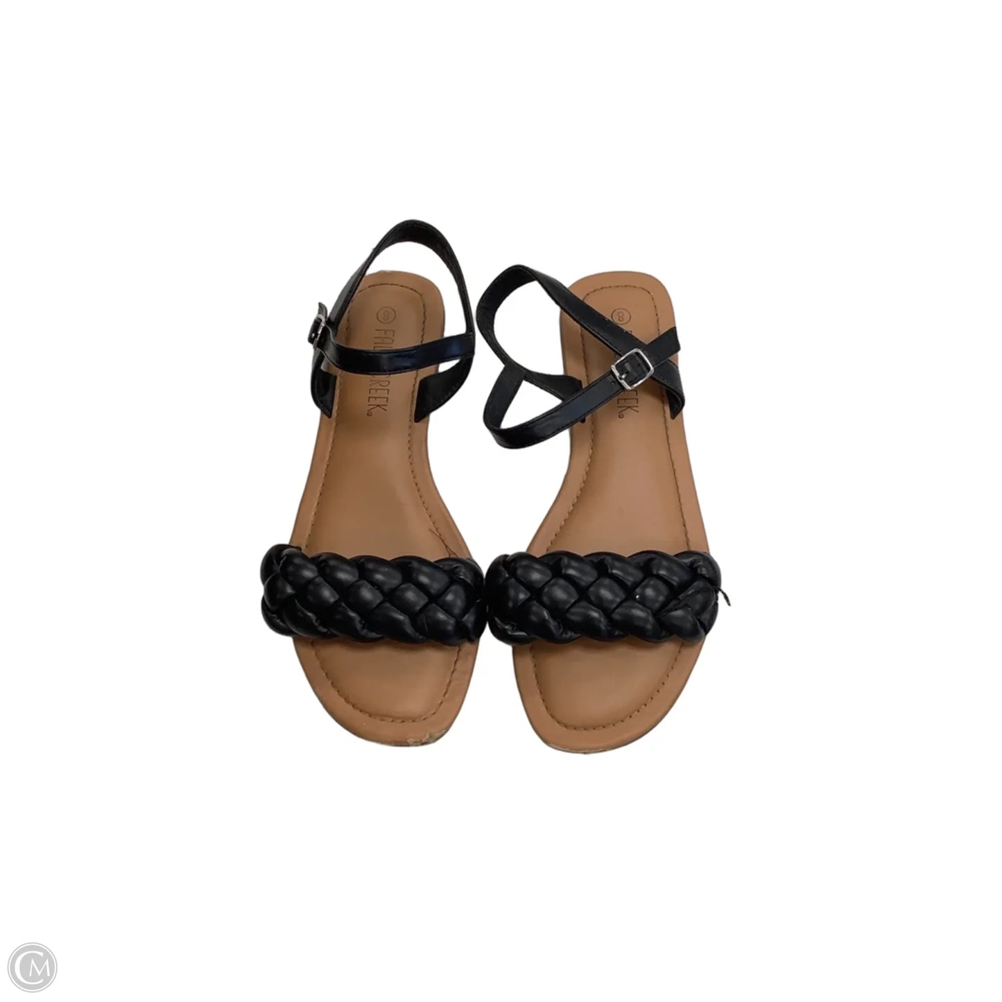 Sandals Flats By Falls Creek In Black & Brown, Size: 8