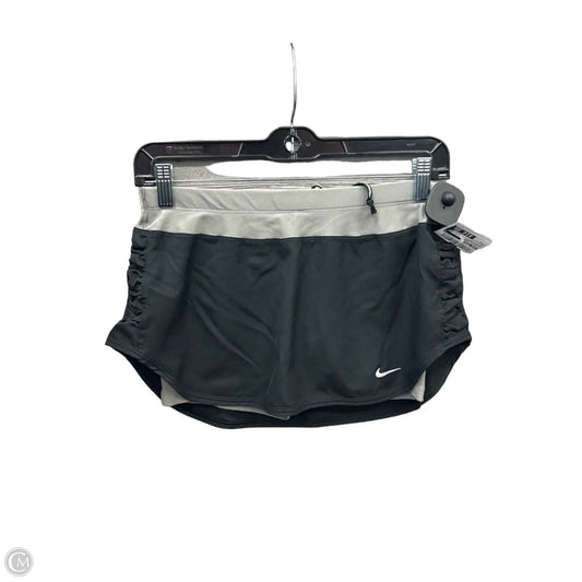 Athletic Skort By Nike Apparel In Black & Grey, Size: S