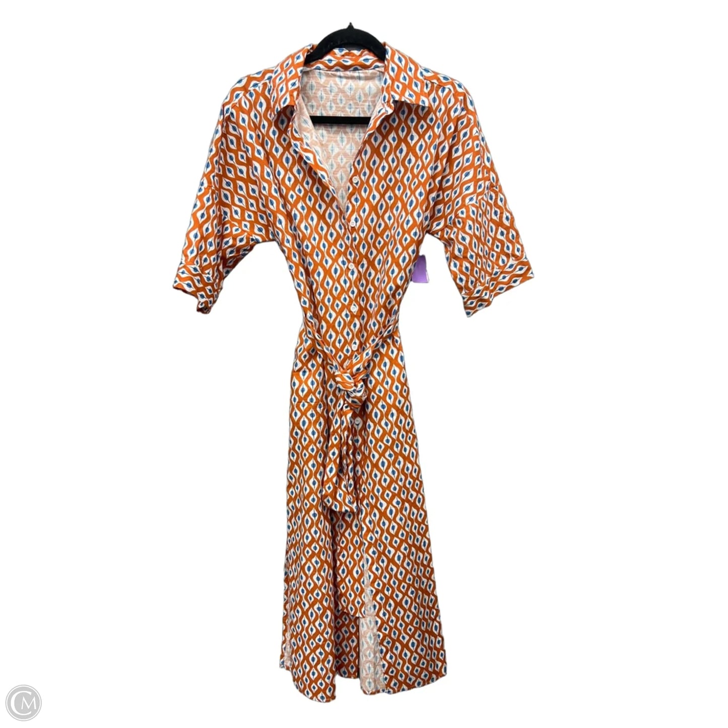 Dress Casual Maxi By Clothes Mentor In Blue & Orange, Size: M