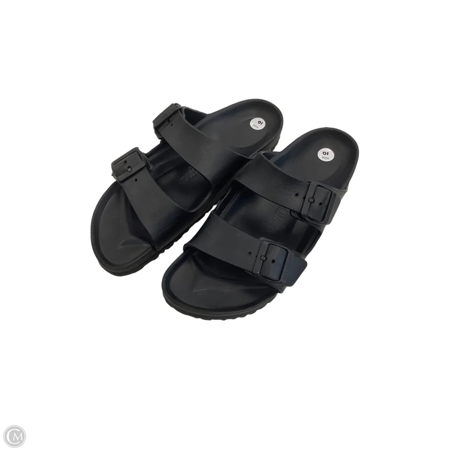 Sandals Flats By Birkenstock In Black, Size: 10