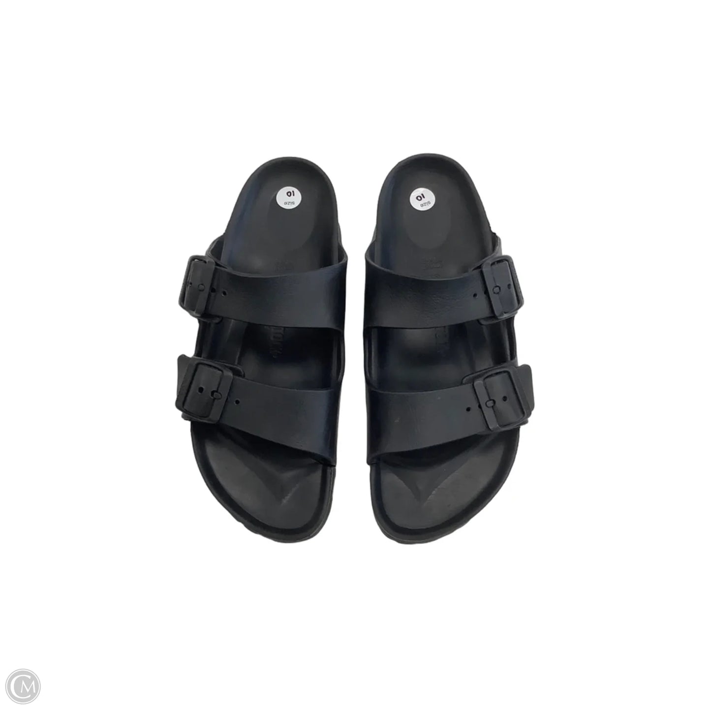 Sandals Flats By Birkenstock In Black, Size: 10