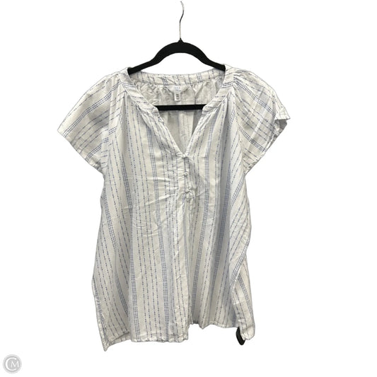 Top Short Sleeve By Time And Tru In Striped Pattern, Size: Xxl