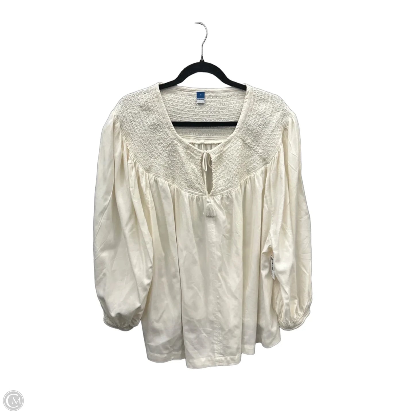 Top Long Sleeve By Old Navy In Cream, Size: 3x