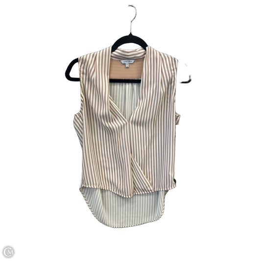 Top Sleeveless By Naked Zebra In Striped Pattern, Size: M