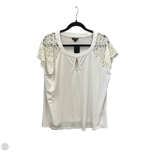 Top Short Sleeve By Torrid In White, Size: Xl