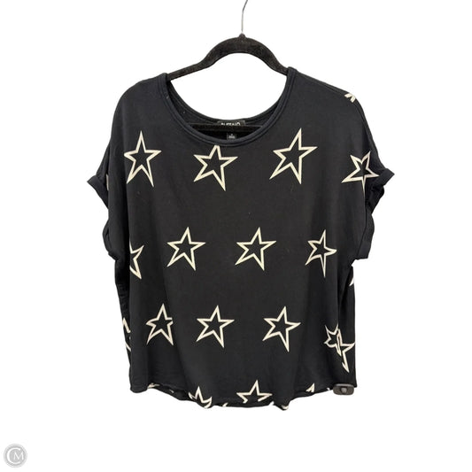 Top Short Sleeve By Buffalo David Bitton In Black & White, Size: M