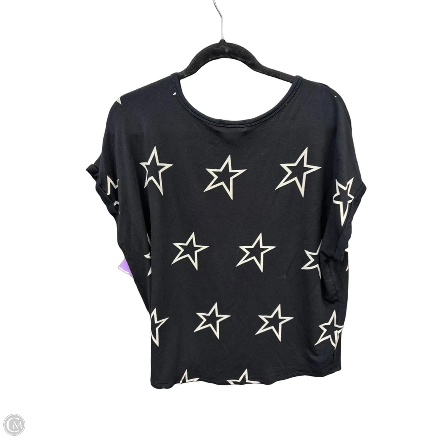Top Short Sleeve By Buffalo David Bitton In Black & White, Size: M