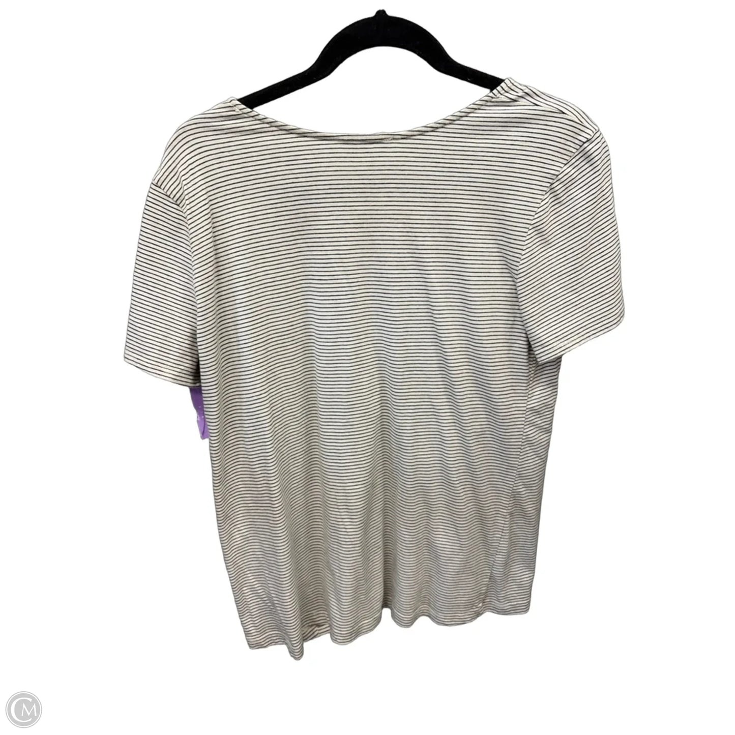 Top Short Sleeve By Lush In Striped Pattern, Size: M