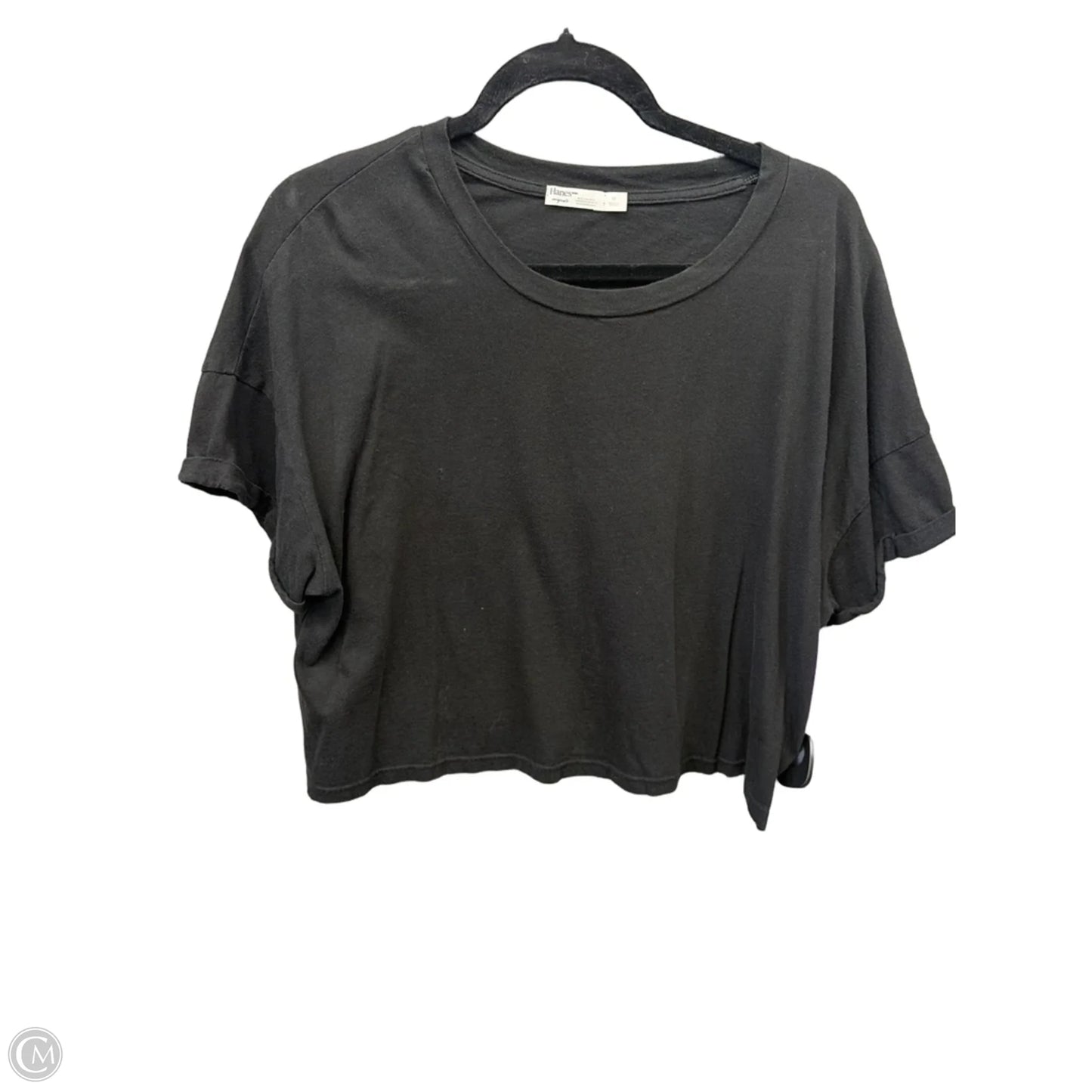 Top Short Sleeve Basic By Hanes In Black, Size: M