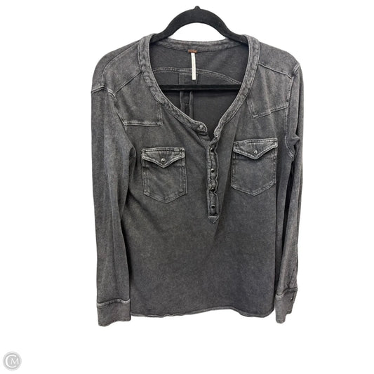 Top Long Sleeve By Free People In Black, Size: S