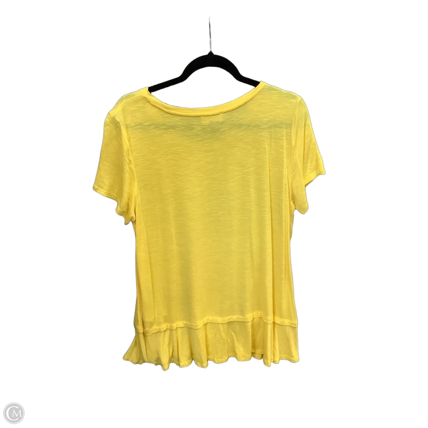 Top Short Sleeve By Clothes Mentor In Yellow, Size: L