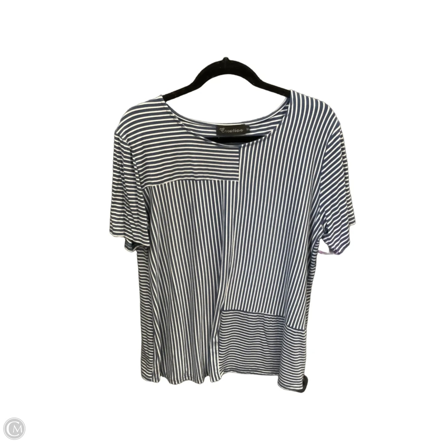 Top Short Sleeve By Clothes Mentor In Striped Pattern, Size: Xl