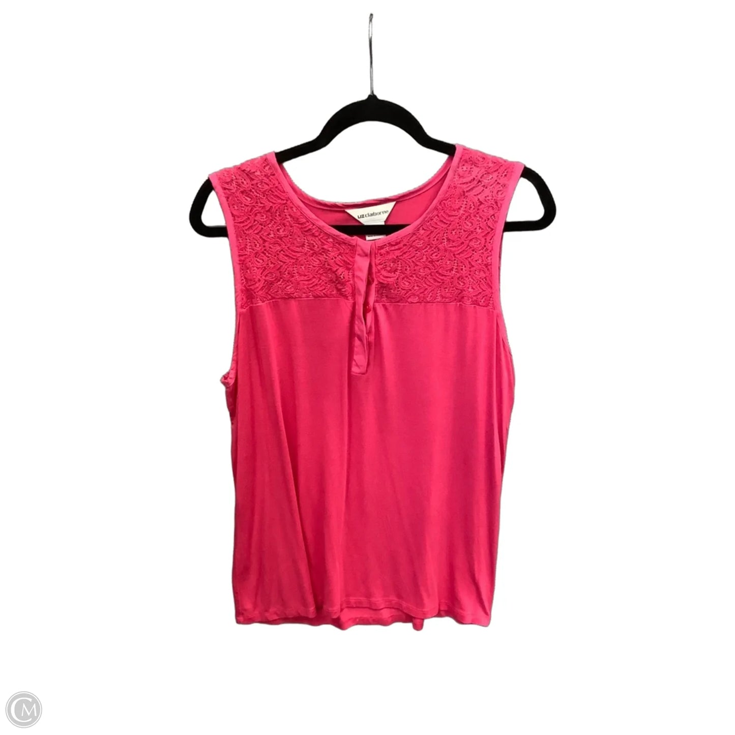 Top Sleeveless By Liz Claiborne In Pink, Size: L