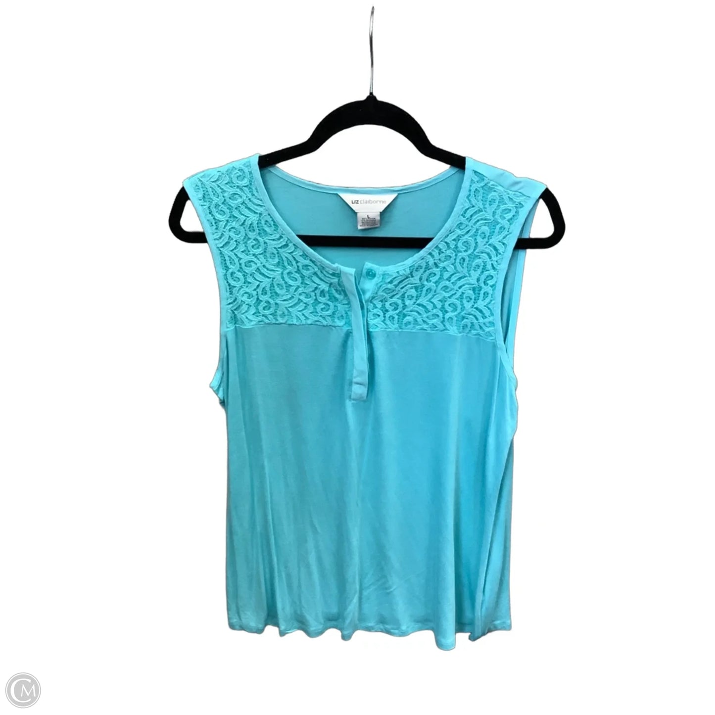 Top Sleeveless By Liz Claiborne In Blue, Size: L