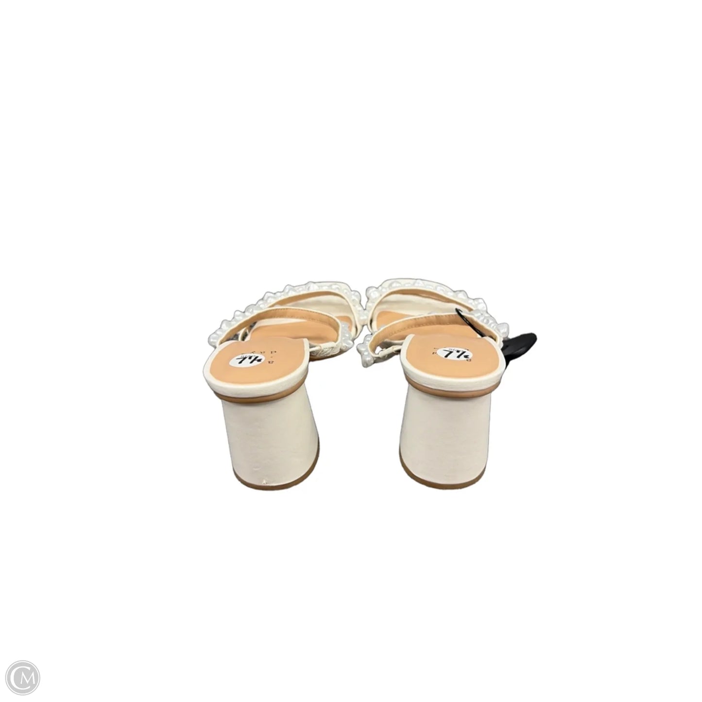 Sandals Heels Block By A New Day In White, Size: 7.5