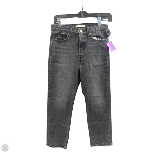 Jeans Straight By Levis In Black Denim, Size: 2