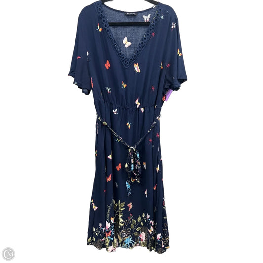 Dress Casual Midi By Bloomchic In Navy, Size: 3x