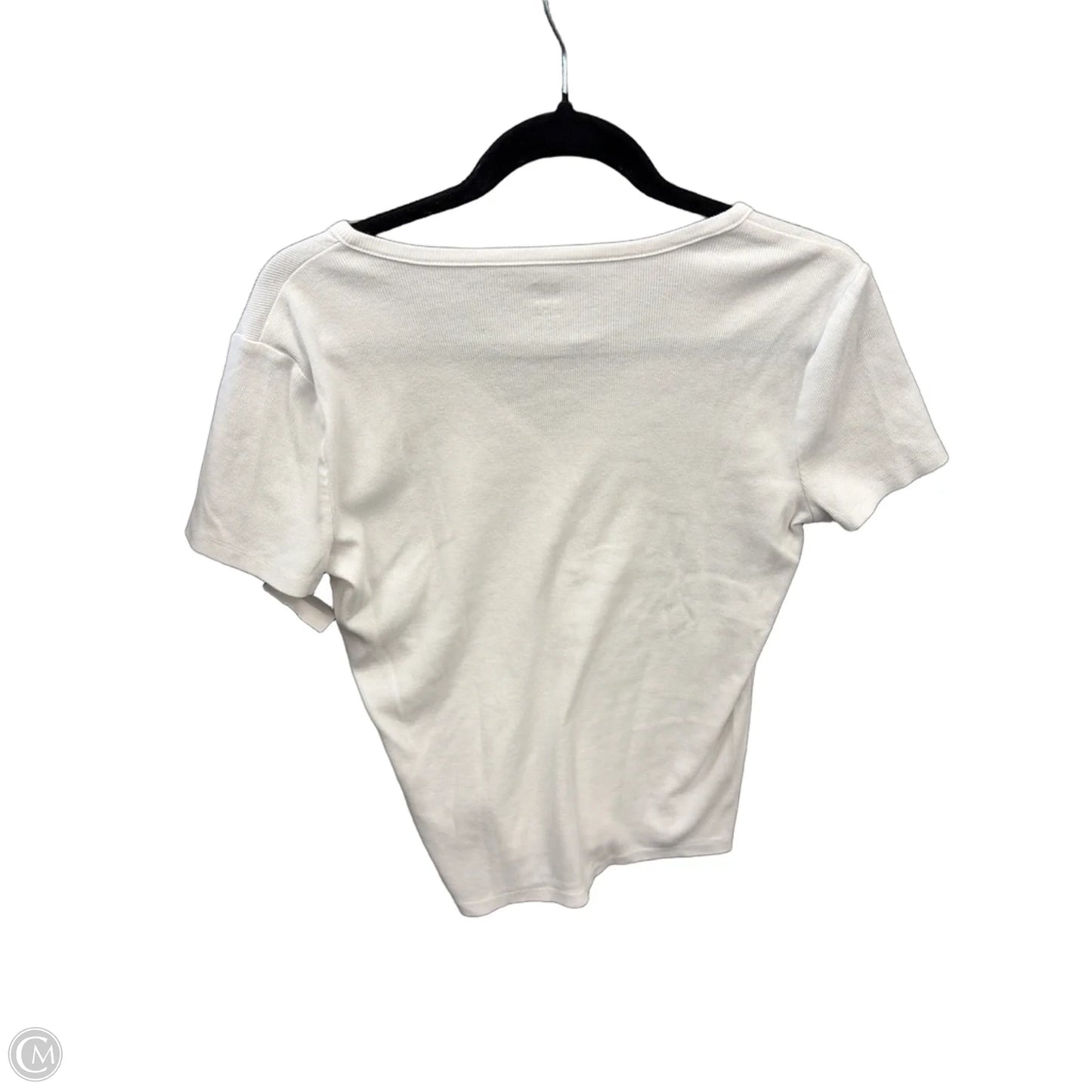 Top Short Sleeve By Gap In White, Size: M