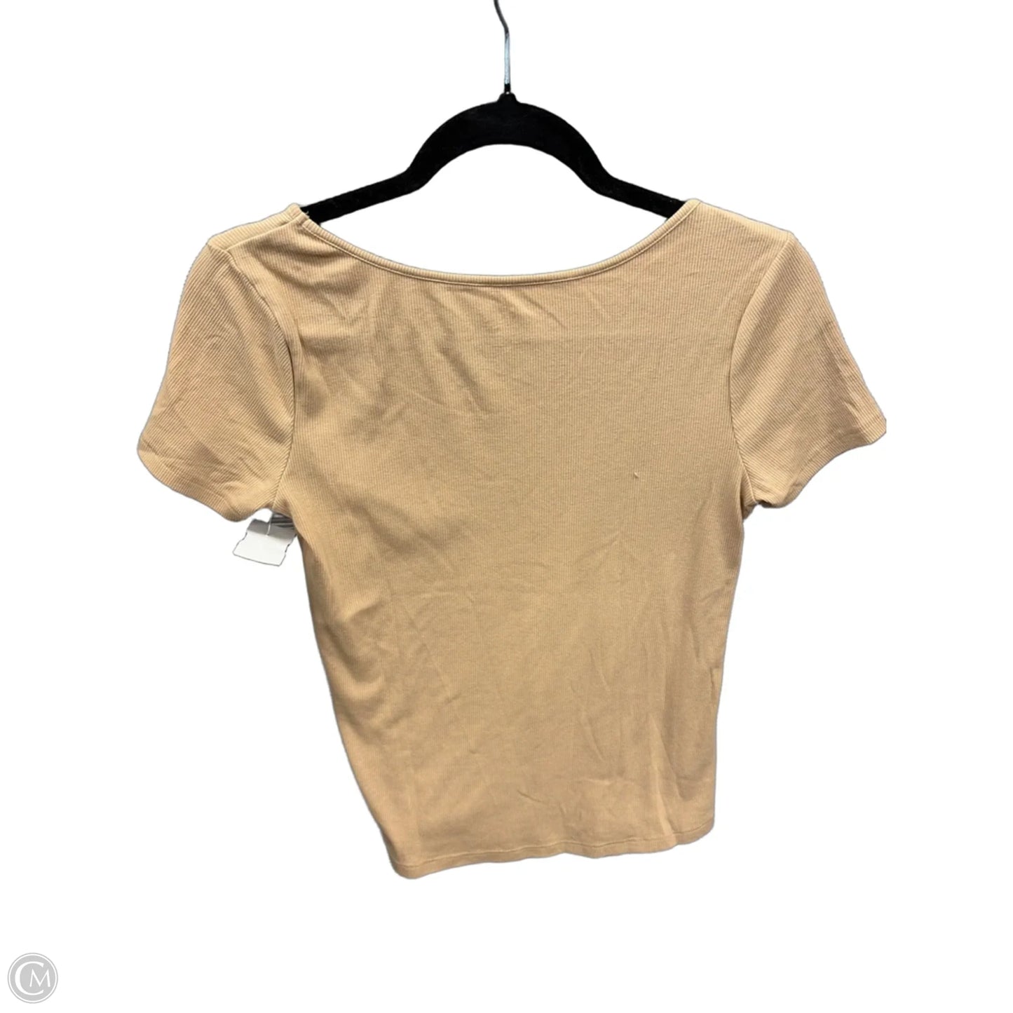 Top Short Sleeve By Falls Creek In Tan, Size: S