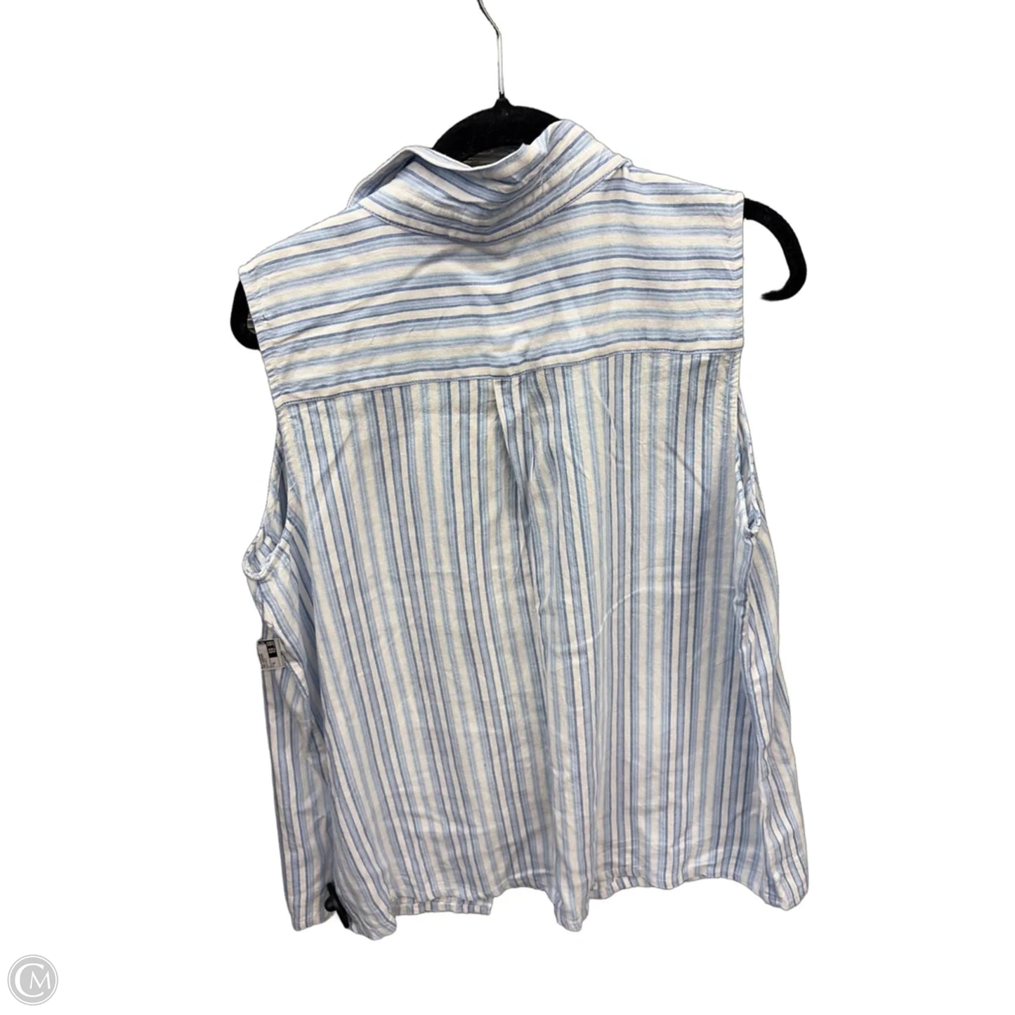 Tunic Sleeveless By Dana Buchman In Blue & White, Size: Xl