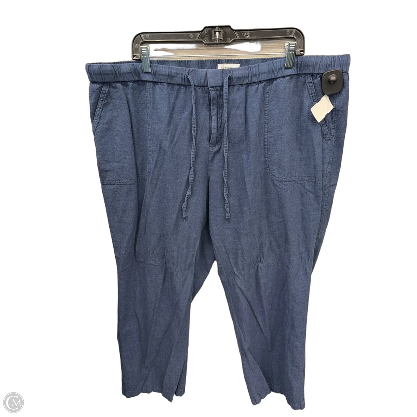 Pants Linen By Liz Claiborne In Navy, Size: 1x