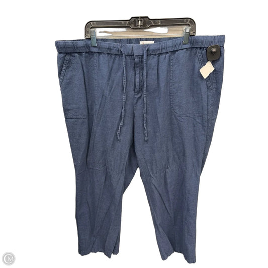Pants Linen By Liz Claiborne In Navy, Size: 1x