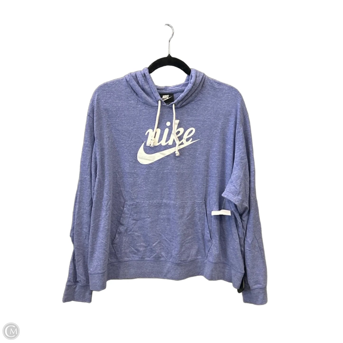 Athletic Top Long Sleeve Hoodie By Nike Apparel In Purple, Size: 2x