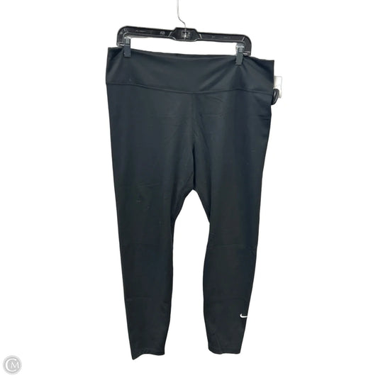 Athletic Leggings By Nike Apparel In Black, Size: Xxl