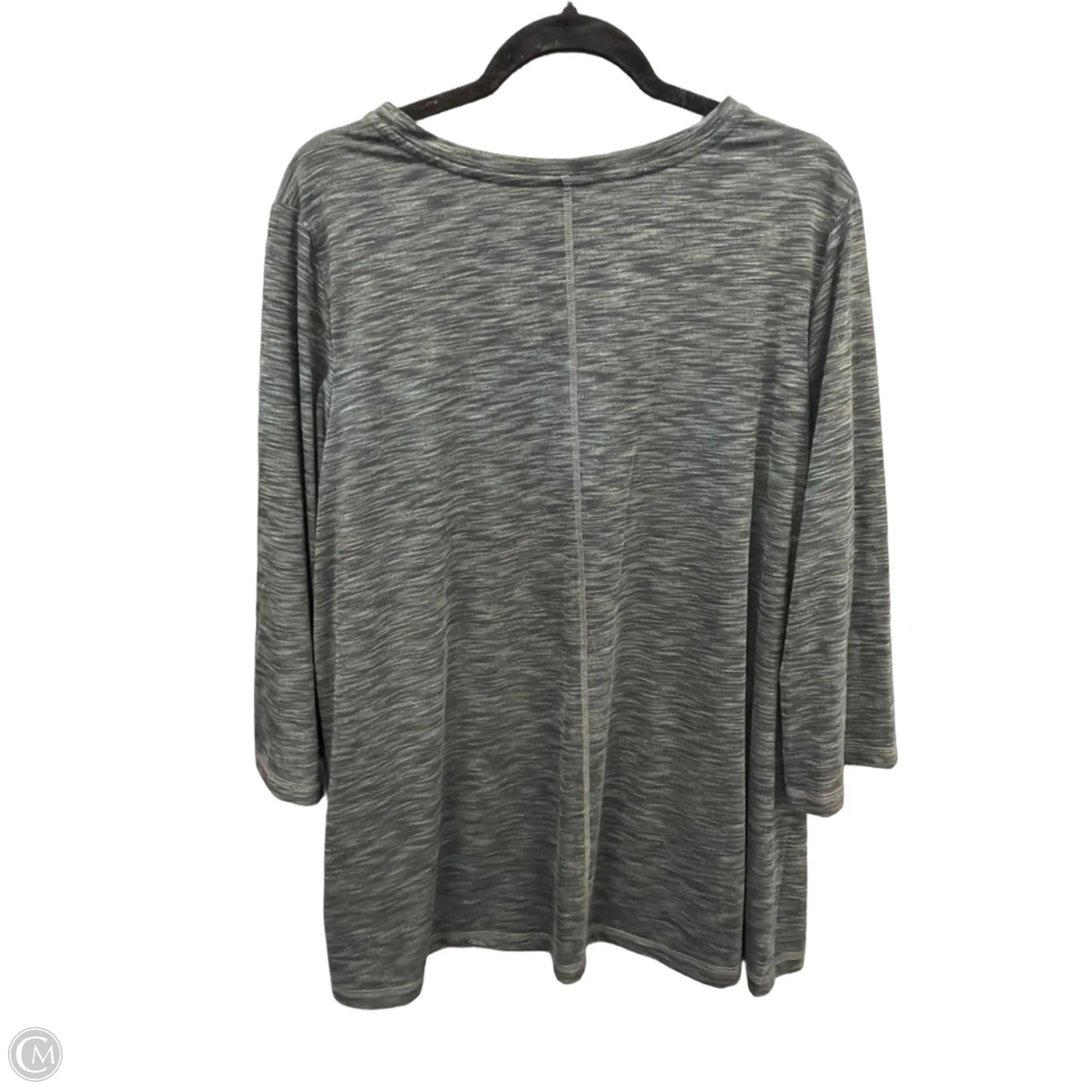 Top 3/4 Sleeve By Logo In Grey, Size: 2x