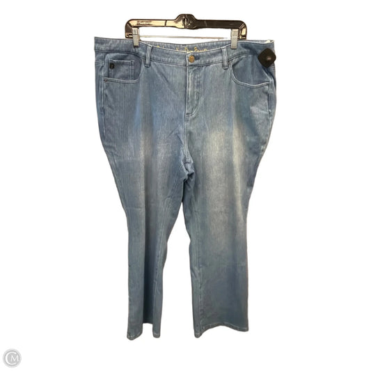 Jeans Flared By Belle By Kim Gravel In Blue Denim, Size: 22