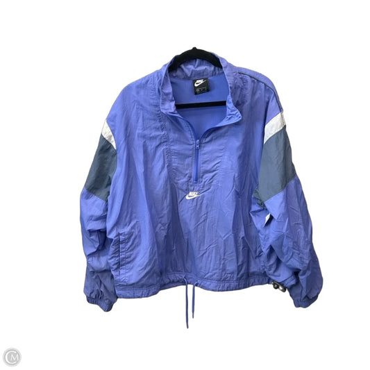Jacket Windbreaker By Nike Apparel In Blue, Size: Xl