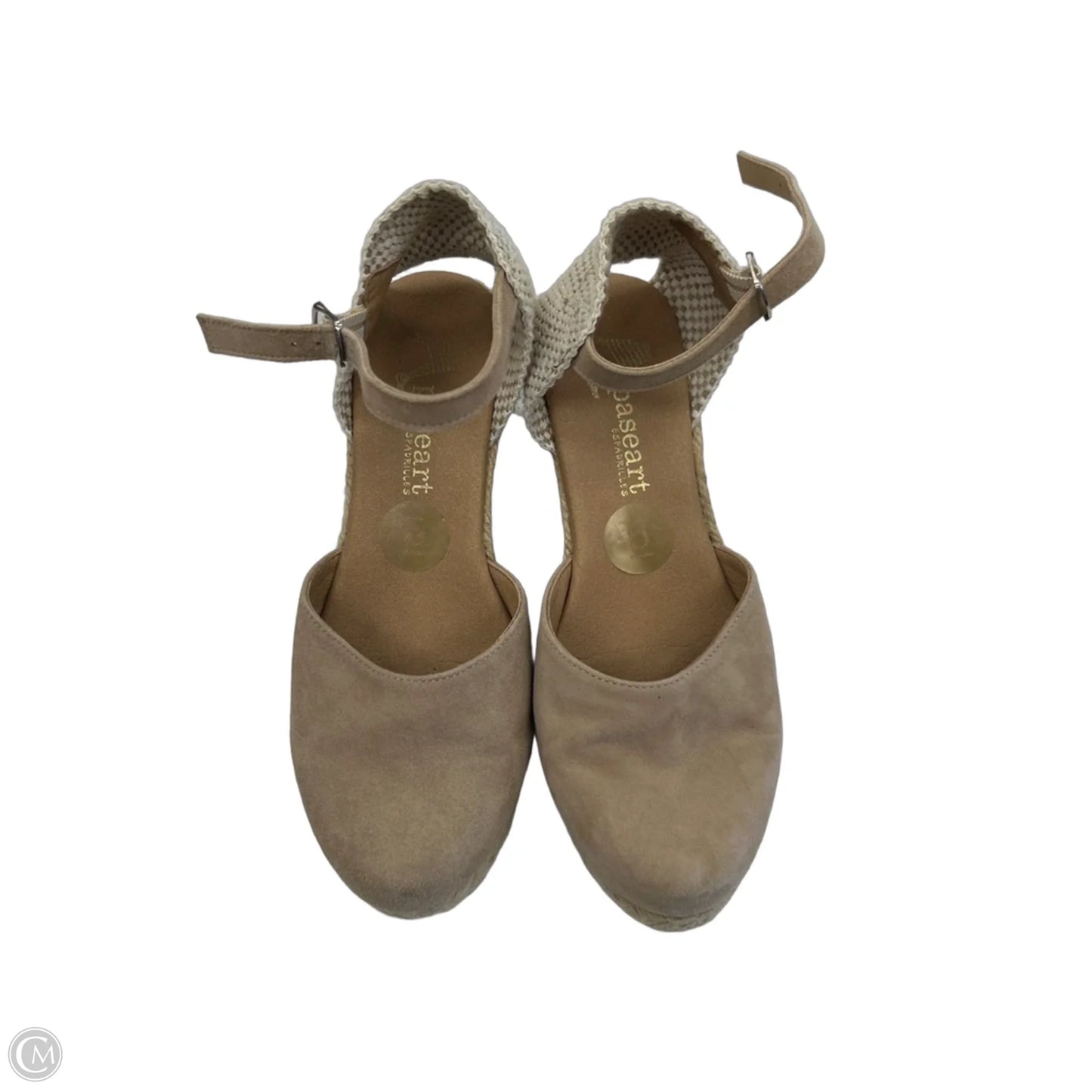 Sandals Heels Wedge By Cme In Tan, Size: 6