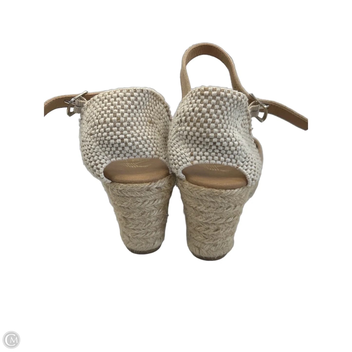 Sandals Heels Wedge By Cme In Tan, Size: 6