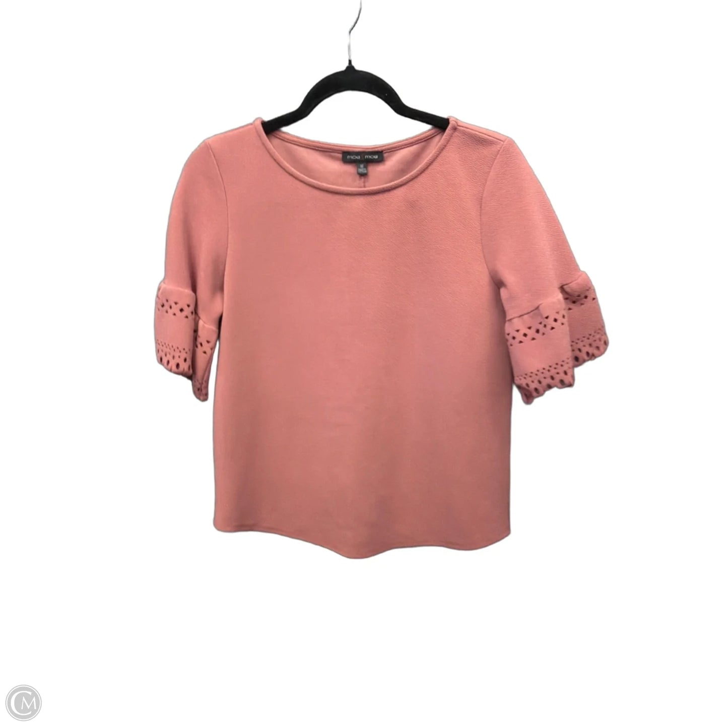 Top Short Sleeve By Moa Moa In Pink, Size: M