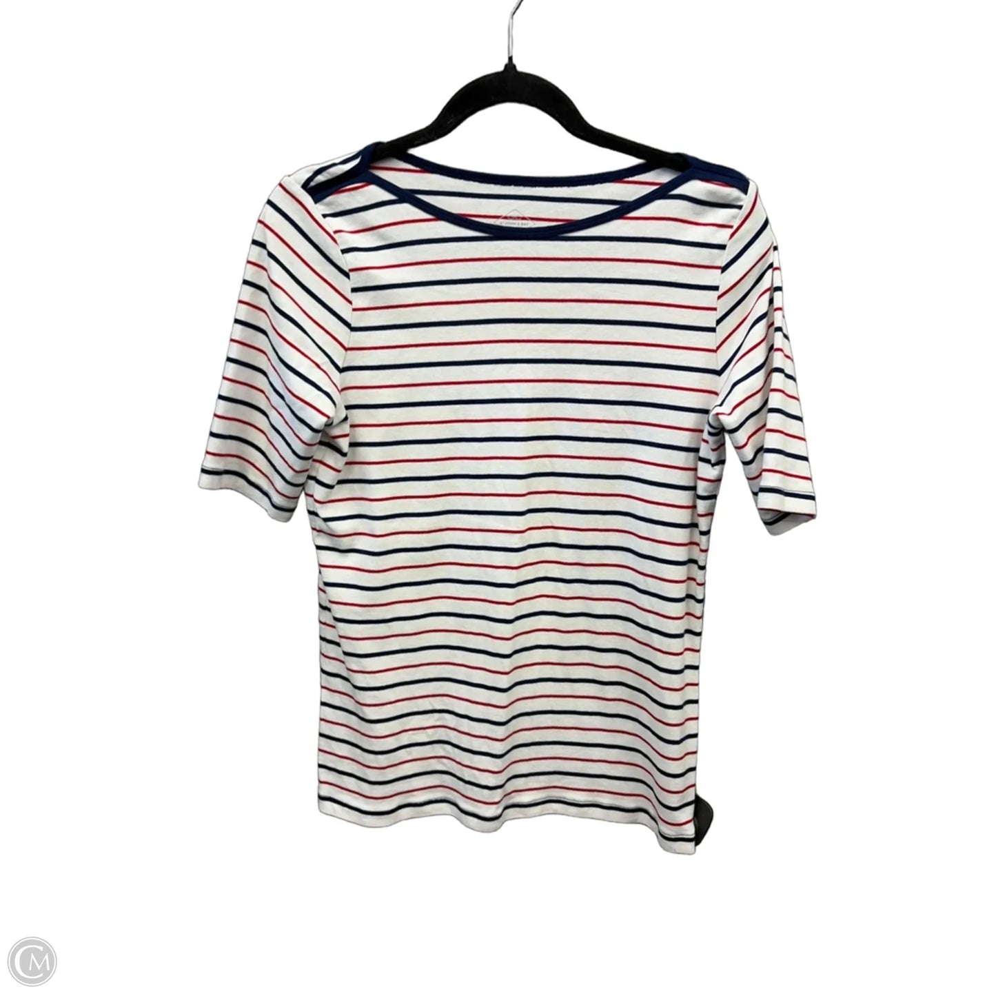 Top Long Sleeve By St Johns Bay In Blue & Red & White, Size: M