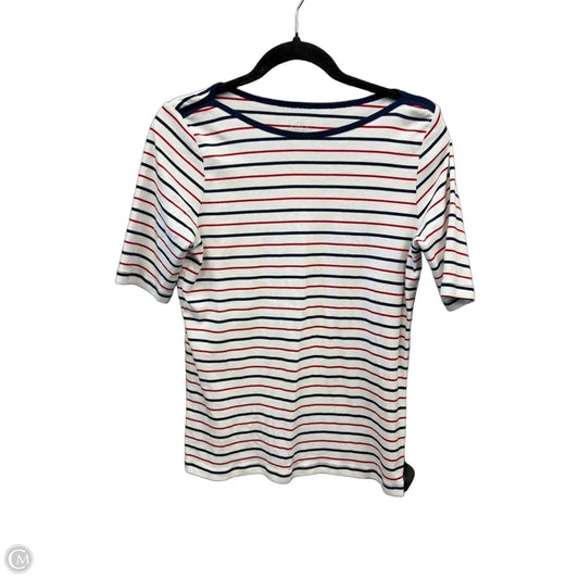 Top Long Sleeve By St Johns Bay In Blue & Red & White, Size: M