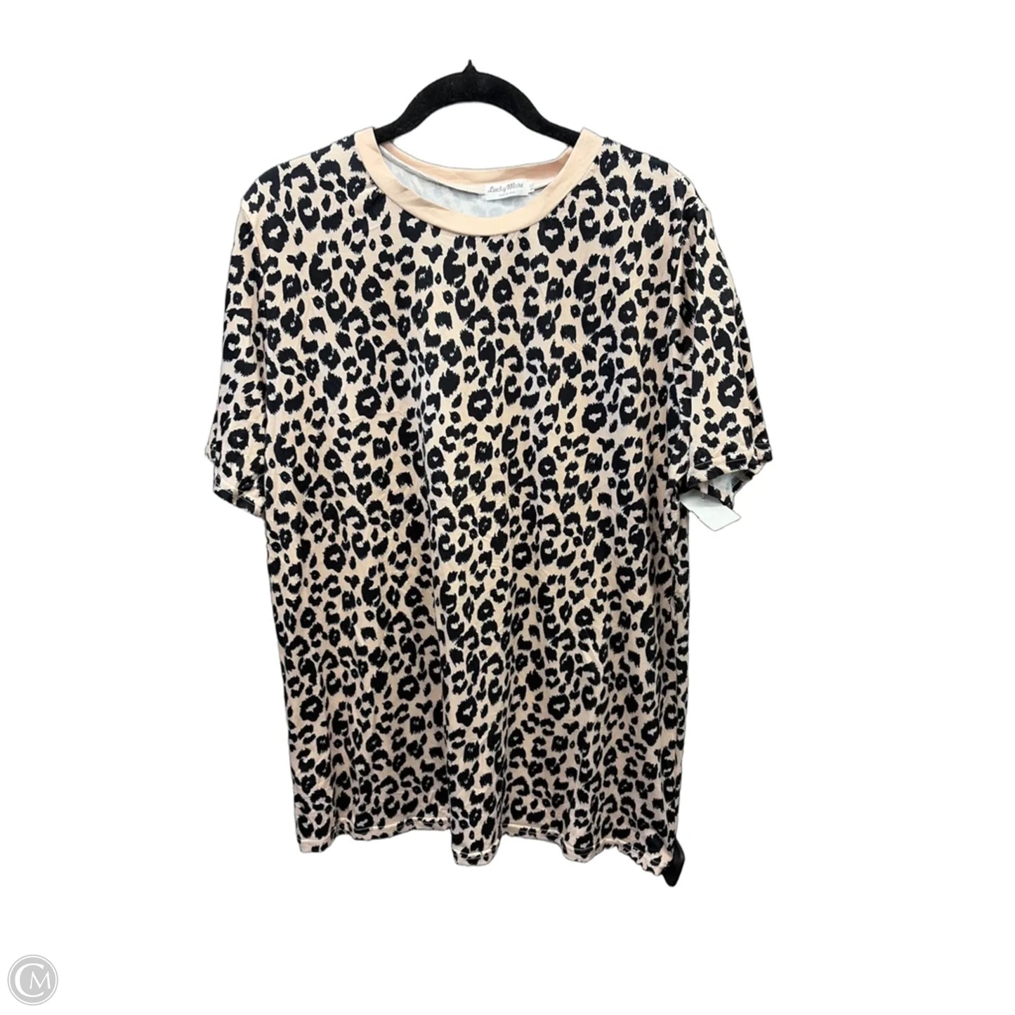 Top Short Sleeve By Clothes Mentor In Animal Print, Size: Xxl