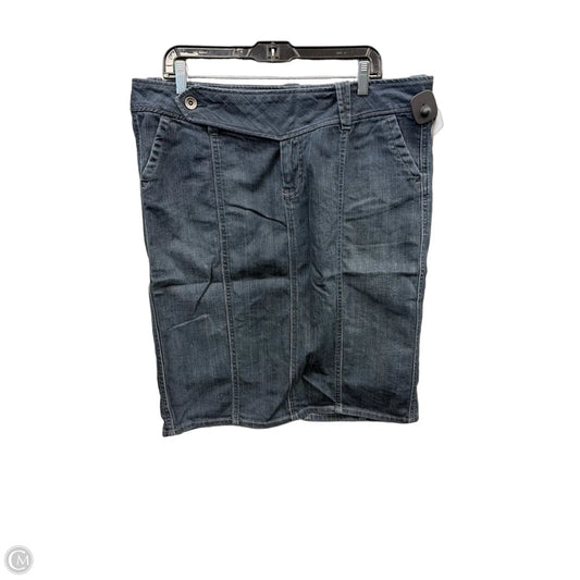 Skirt Midi By Gap In Blue Denim, Size: 16